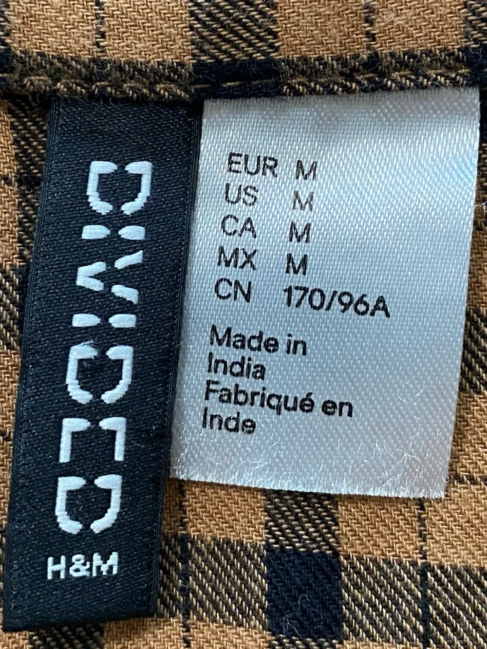 H&M Cropped Plaid Button-Down Shirt - Brown & Black - Picture 2 of 10